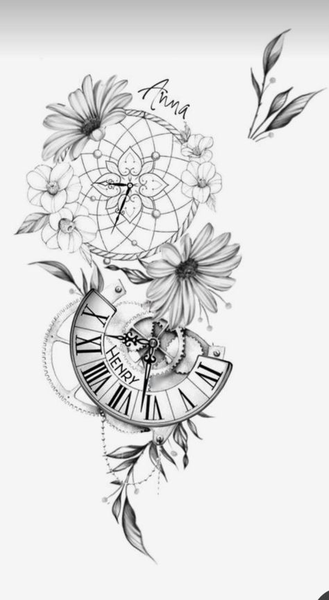 Hourglass Tattoo Designs, Time Piece Tattoo For Women Half Sleeve, Life Tattoos Meaningful For Women, Tattoo Inner Arm Women, Inner Bicep Tattoos For Women, Upper Inner Arm Tattoos For Women, Inner Forearm Tattoos For Women, Time Piece Tattoo, Front Thigh Tattoos