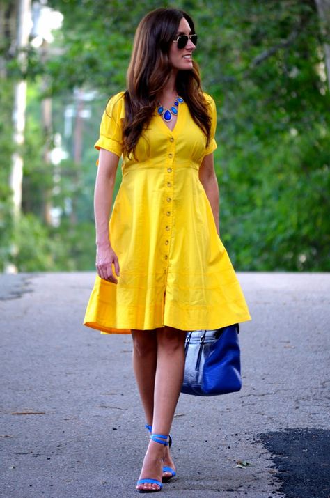 Bright Yellow Dress, Yellow Outfits, Happy Hump Day, Yellow Outfit, Search And Find, Eclectic Fashion, Dress Yellow, Cute Summer Dresses, Hump Day