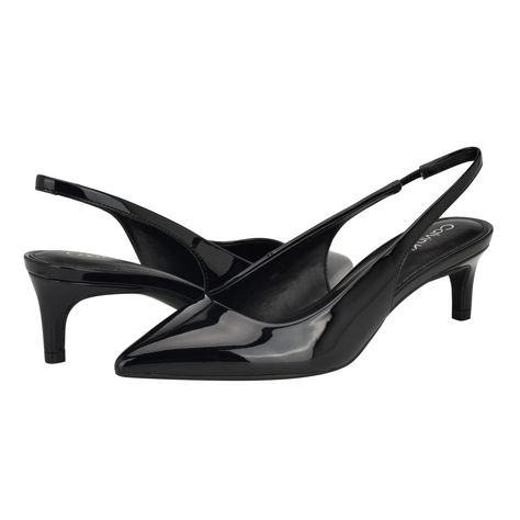 PRICES MAY VARY. Chic and cool, the Calvin Klein Dainty dress pump is a must have in your wardrobe. It features a kitten heel, slingback strap and a stylish pointy toe. Pointed Toe Slip on Closure 1.97" Heel Height Kitten Heel Slingbacks, Dainty Dress, Black Kitten Heels, Calvin Klein Woman, Pump Dress, Kitten Heel, Cute Black, Pump Shoes, Black Heels