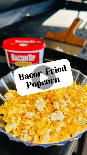 Nicholas Perrone on Instagram: "Bacon Fried Popcorn on the griddle! Big shoutout to my buddy Benton Palmer @grillthissmokethat for bringing this back into my wheelhouse. Set your heat on medium then grease your griddle with 2 tablespoons of bacon fat. Add a cup of kernels then cover em and wait for the first POP! I dusted ours up with some garlic salt and a bit of Parmesan cheese. Dust your with what ya like and Enjoy! #popcorn #griddle #fyp #hacks #movienight #family #reels #jesus" Popcorn On The Blackstone, Family Reels, Bacon Popcorn, Outdoor Griddle Recipes, Griddle Cooking Recipes, Outdoor Griddle, Blackstone Grill, Snack Hacks, Bacon Fries