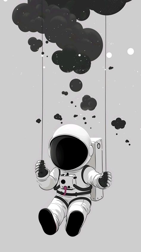 Astronaut Iphone Wallpaper, Aesthetic Astronaut, Crow Painting, Deer Wallpaper, Simpson Wallpaper Iphone, Whatsapp Wallpaper Cute, Trippy Designs, Astronaut Wallpaper, Pikachu Wallpaper