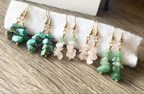 Crystal Jewelry Ideas, Green Aventurine Jewelry, Chip Bead Jewelry, Pink Quartz Jewelry, Jewelry Wrapping, Jewelry 2022, Aventurine Jewelry, Crystal Bead Jewelry, Beading Inspiration