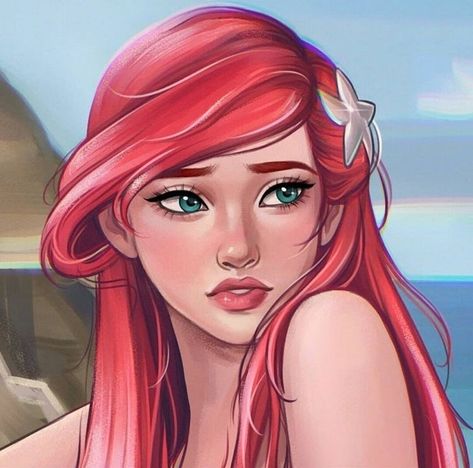 Character Art Disney, Princess Ariel Fanart, Ariel Fan Art, Disney Princess Fanart, Ariel Fanart, Disney Princess Anime, Disney Character Art, Disney Princess Fan Art, All Disney Princesses