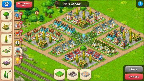 Township Town Layout, Townscapes Game, Township Game Layout Ideas Factories, Town Ship Game Design, Township Game Layout Ideas Level 40, Township Design Ideas Level 21, Township Factory Layout, Township Design Ideas Houses, Township Design Ideas Farm