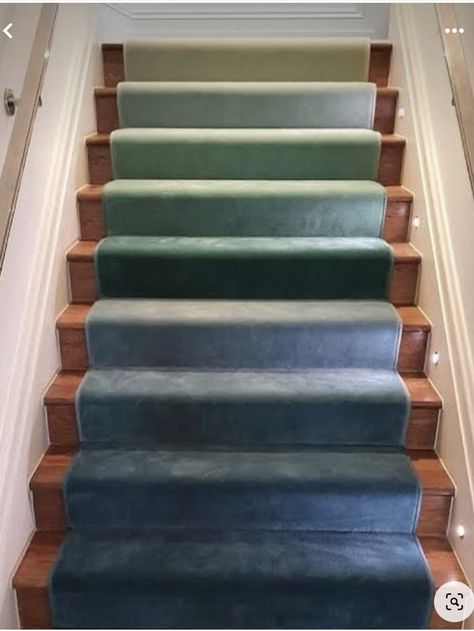 Ombre Stair Runner, Ombre Stairs, Stark Carpet, Stairs Renovation, Front Stairs, Stair Runners, Carpet Stairs, Stair Runner, December 22