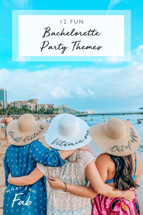 Stuck trying to figure out the perfect theme for your bachelorette party? If you're looking for the best bachelorette party themes, check out these clever ideas. Relaxing Bachelorette Party Themes, Bachelorette Party Themes Florida, Fort Lauderdale Bachelorette Party Theme, Travel Themed Bachelorette Party, Puerto Rico Bachelorette Party Theme, Bachelorette Party At The Lake, Simple Bachelorette Party Themes, Bachelorette Party Ideas Beach Theme, Bachelorette Party Themes Summer