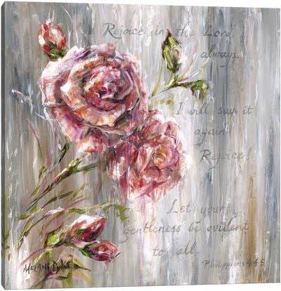 Canvas Prints by Melani Pyke | iCanvas Cross Painting, Rejoice In The Lord, Roses Painting, Inspirational Bible Verse, Impressionism Art, Rose Painting, Art Acrylic, Art And Technology, Red Rose