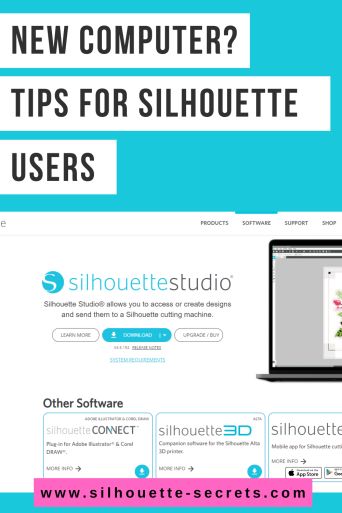 Silhouette Studio & a New Computer – Silhouette Secrets+ Reading Silhouette, Computer Notes, Computer Font, New Computer, Person Icon, Silhouette Curio, Silhouette Tutorials, Old Computers, Silhouette America