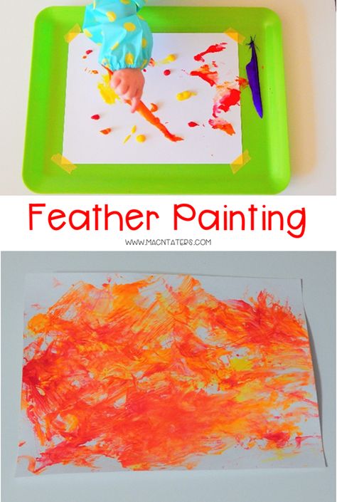 Painting with feathers is a fun Thanksgiving sensory activity for toddlers, preschoolers, and school aged kids. Painting With Feathers, Painting With Toddlers, Thanksgiving Toddler Activities, Thanksgiving Sensory, Sensory Activity For Toddlers, Messy Painting, Thanksgiving Lesson Plans, Thanksgiving Activities Preschool, Thanksgiving Crafts For Toddlers