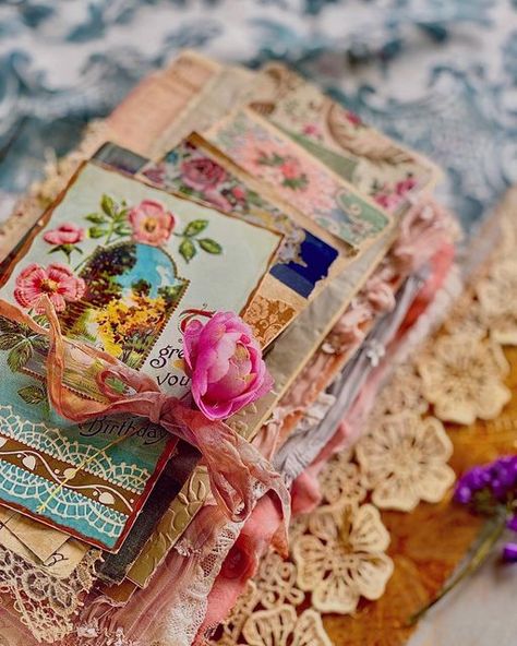 Nazy Cardiel on Instagram: "Something absolutely beautiful is going to be shared very soon💕There’s SO much that’s blooming in the Amity Bloom garden, can anyone take a guess? ☺️ Cannot wait to share what’s in store for all of us ✨ \\ #junkjournal #journalinspiration #bulletjournal #artjournal #journallove #amitybloom #diary #journaling #journal #bookmaking #antique #frenchelegance #handmadewithlove #textile #fabric #thatsdarling #journalspread #fantasyart" Amity Bloom, Diary Journaling, Bloom Chic, Handmade Journals Diy, Pretty Journals, Bookmaking, Needlework Crafts, Glue Book, Fabric Journals