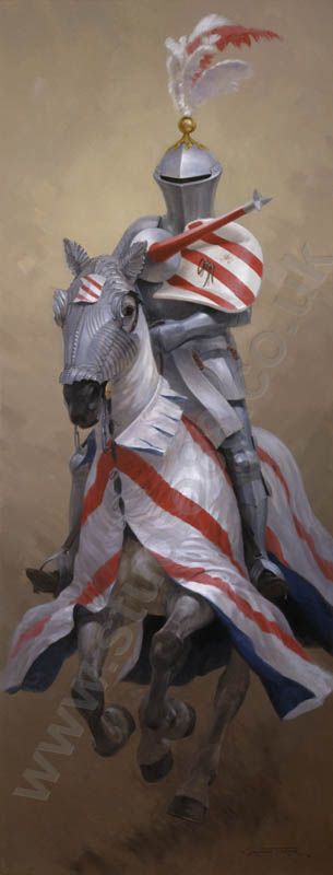 oil paintings of jousters | Jousting knight in armour on his horse - medieval art print by Graham ... Jousting Knight, Graham Turner, Plate Armor, Knight In Shining Armor, Knight Armor, Medieval Armor, Medieval Knight, Medieval History, Medieval Art