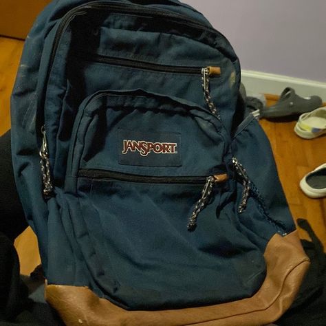 navy blue jansport backpack Best Jansport Backpack, Dark Blue Jansport Backpack, Navy Jansport Backpack, Jansport Big Student Backpacks, Navy Blue Jansport Backpacks, Blue Jansport Backpacks Aesthetic, Jansport Bag Aesthetic, Blue Jansport Backpacks, Blue Backpack Aesthetic