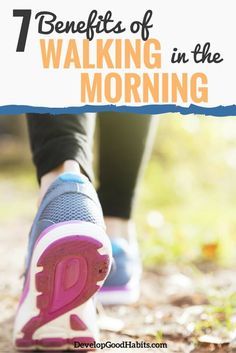 Walking in the morning on a regular basis will result in multiple health benefits and it is sure to enhance not only physical health but also mental and emotional well-being. Walking Facts | Walking tips |Daily Walking. See the ultimate guide to fitness and walking weight loss here: http://www.developgoodhabits.com/walking-for-weight-loss/ Walking In The Morning, Workout Morning, Walking For Health, Walking Plan, Benefits Of Walking, Walking Exercise, Health And Fitness Tips, Physical Health, Stay Fit