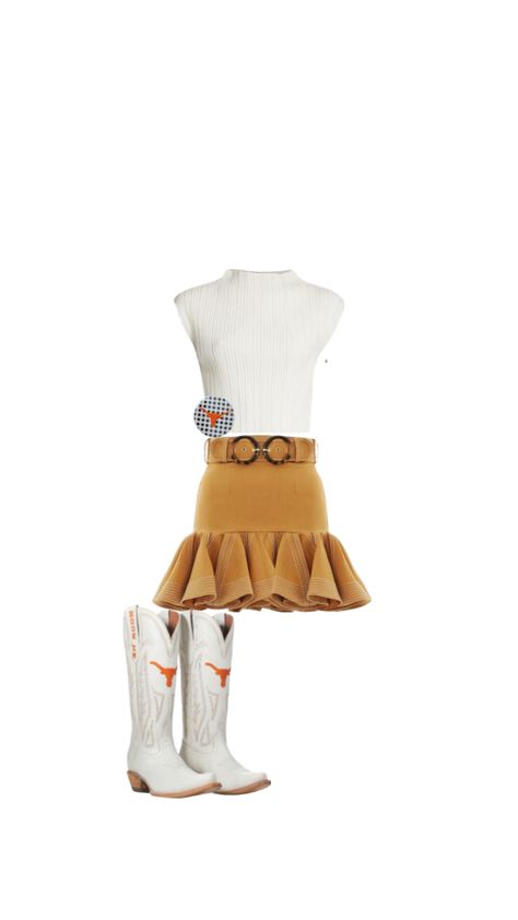 Looks Cowgirl, Texas Longhorns Outfits, Game Day Fits, Outfit Boards, Candy Girl, Gameday Outfit, Texas Longhorns, Football Game, Dream Style