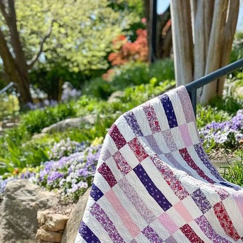 Riley Blake Designs on Instagram: "When we were photographing this quilt a passerby said it was "simply exquisite" and we could not agree more😍 This quilt was made by @quiltedsc in the Liberty Flower Show Botanical Jewel Collection. See more of this beauty on the RBD blog and shop this collection by @libertyfabrics at your favorite local quilt shop!⁠ ⁠ This is the Madeline quilt pattern from @penelopehandmade 💕" Madeline Quilt, Liberty Of London Quilts, Liberty Patchwork Quilt, Liberty Quilt Folksy, Liberty Tana Lawn Quilt, Liberty Art Fabrics, Riley Blake, Riley Blake Designs, Flower Show