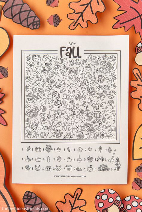 I Spy Fall Printable, 3rd Grade Coloring Sheet, I Spy Autumn Free Printable, Free Printable Fall Activity Sheets, Fall Activity Pages Free Printable, Fall I Spy Printables For Kids Free, I Spy Fall Printables For Kids Free, Fall I Spy, October Coloring Pages Free Printable