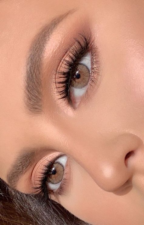 ♥ Spring Eye Makeup, Nude Eye Makeup, Light Eye Makeup, Glam Eye Makeup, Evening Eye Makeup, Maquillage On Fleek, Soft Eye Makeup, Light Makeup Looks, Wedding Eye Makeup