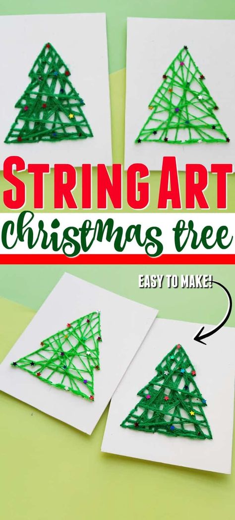 String Art Christmas Crafts Student Crafts For Parents, Easy Christmas Crafts For Older Kids, Christmas Student Crafts, Grade 6 Christmas Craft, Christmas Craft For 3rd Grade, Student Made Ornaments For Parents, 3rd Grade Parent Christmas Gifts, Christmas Gifts From Students To Parents 5th Grade, Fourth Grade Christmas Crafts