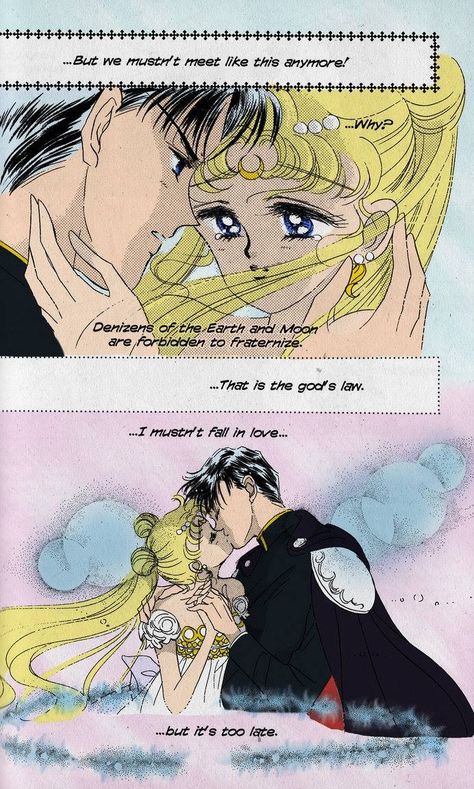 I love the Princess Serenity/Prince Endymion love story. A Romeo and Juliet star-crossed lovers story at its finest. Princess Serenity And Prince Endymion, Usagi And Mamoru, Prince Endymion, Princesa Serenity, Sailor Scout, Minako Aino, Tuxedo Mask, Sailor Moon Usagi, Sailor Moon Aesthetic