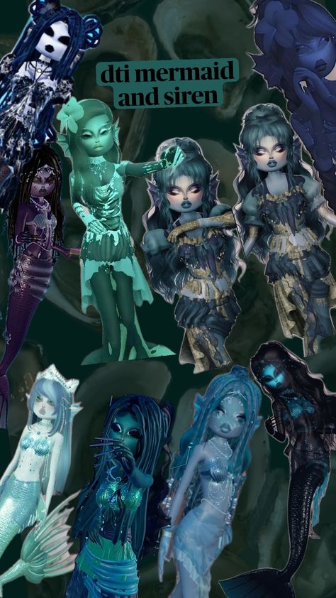 mermaid + siren dti fits #dti #mermaid #siren #roblox #pinterest #dresstoimpress #sea Siren Dti Outfit, Mermaid Cosplay Sirens, Siren Song Art, Siren And Mermaid Difference, Books About Sirens, Sirens, Mythical Creatures, Under The Sea, Dress To Impress