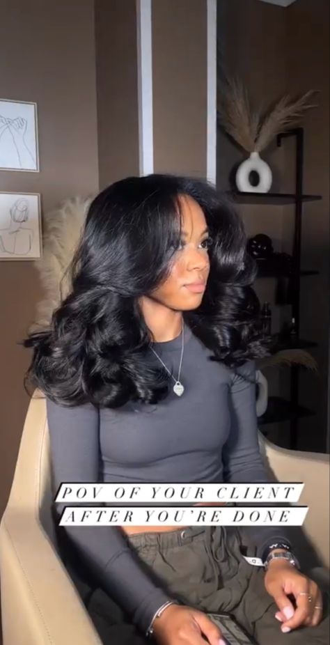 Weave Hairstyles For Black Women Middle Part, Voluminous Curls Middle Part, Big Curls For Long Hair Black Women, Curly Silk Press Natural Hair Middle Part, Medium Sew In Hairstyles, Straight Hair Weaves For Black Women, Mid Length Sew In, Jewelry With Dress, Shoulder Length Sew In