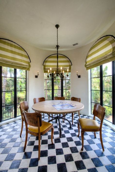 6 Clever Ways To Dress a Circular Window Arched Window Coverings, Arched Window Treatments, Circular Window, Coastal Traditional, Shaped Windows, Square Windows, Steel Windows, Kiawah Island, Space Interiors