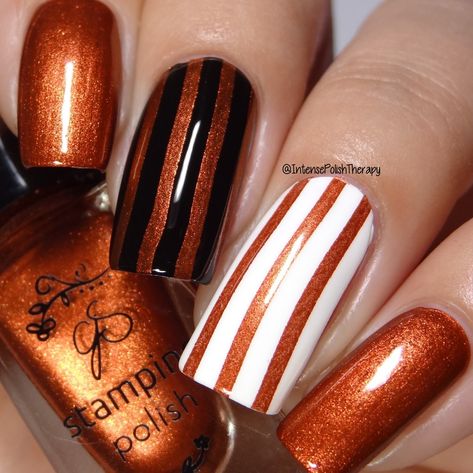 #28 Pretty Penny - Nail Stamping Color (5 Free Formula) Stamping Nail Polish, Liver Damage, Nail Stamper, Fall Nail Art Designs, Thanksgiving Nails, Fall Nail Art, Orange Nails, Nails Short, Fall Nail Designs