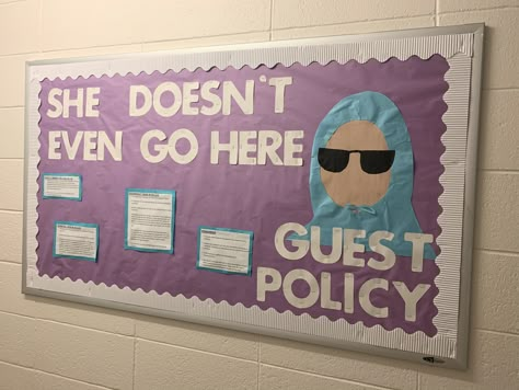 Resident Assistant Programs, Residence Life Bulletin Boards, Resident Assistant Door Decs, Dorm Bulletin Boards, Res Life Door Decs, Hall Themes, Ra Programs, Res Life Bulletin Boards, She Doesn't Even Go Here