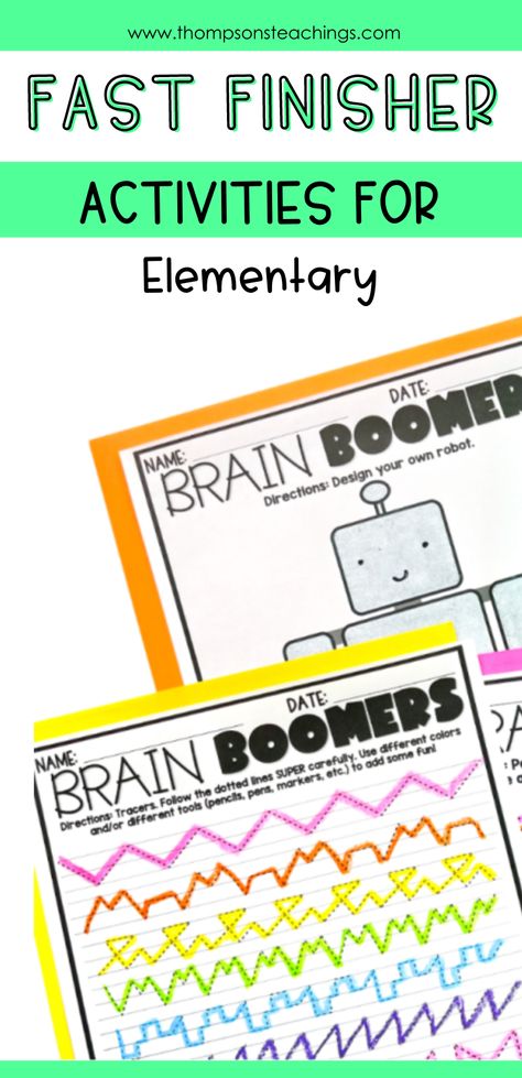 Increase critcal thinking skills with these fun brain break activities. Easily use these as early finisher activities or centers too! Your class will love these fun puzzles which will increase their critical thinking skills and it is a fun no prep activity too. Make school fun with these classroom activities today! Find out more here! Make School Fun, Brain Breaks Elementary, Brain Break Activities, Early Finisher Activities, Fast Finisher Activities, All About Me Preschool, Science Skills, Teacher Activities, End Of Year Activities