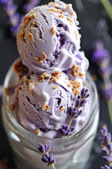 Honey lavender Ice Cream Lavender Honey Ice Cream, Lavender Ice Cream, Ice Cream Ingredients, Whole Milk, Fair Food Recipes, Egg Yolk, Large Bowl, Heavy Cream, Honey