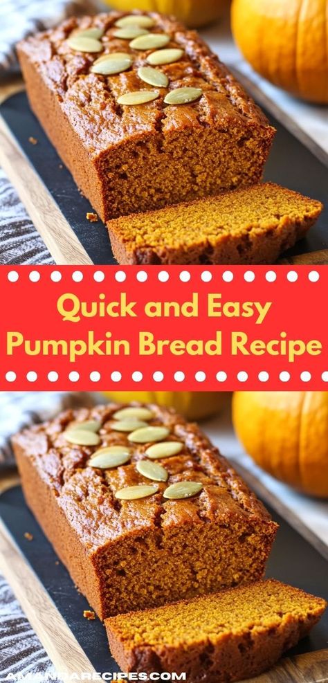 Looking for pumpkin bread recipes? This delicious pumpkin bread recipe is easy to make and perfect for any occasion. Pair it with lunch ideas, dinner recipes, or your favorite pumpkin recipes for a cozy meal. Easy Moist Pumpkin Bread, Pumpkin Puree Recipes Dinner, Pumpkin Bread Recipes, Puree Recipes, Pumpkin Puree Recipes, Pumpkin Bread Easy, Moist Pumpkin Bread, Pumpkin Bread Recipe, Cozy Meals