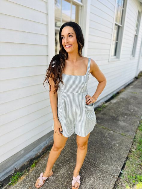 Unleash your playfulness in the Julia Striped Shoulder Tie Romper! With its charming striped design and eye-catching shoulder ties, this romper will have you turning heads (and maybe even getting a few compliments). Perfect for summer days or nights, this romper is sure to bring out your inner fun-loving spirit. Fit: Tue to size.