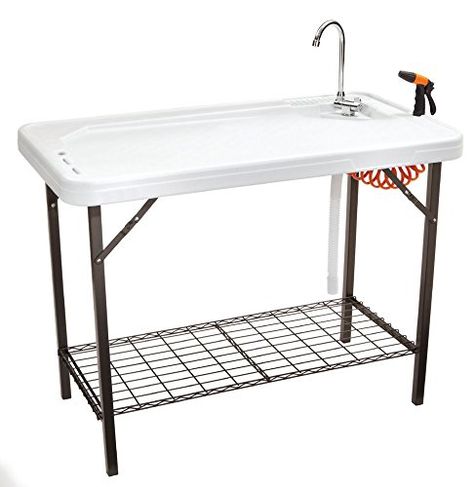 SEEK SKFT48S Deluxe Cleaning Table *** Details can be found by clicking on the image.-It is an affiliate link to Amazon. #outdoorstorage Cleaning Station Ideas, Fish Cleaning Station Ideas, Camping Table With Sink, Camping Sink, Fish Cleaning Station, Fish Cleaning Table, Cleaning Station, Tailgate Table, Portable Sink