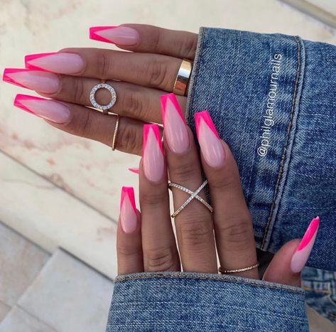 V Tip Nails, Rebellious Fashion, Nail Goals, Edgy Nails, Simple Acrylic Nails, Glow Nails, Long Acrylic Nails Coffin, Acrylic Nails Coffin Short, Summer Acrylic Nails