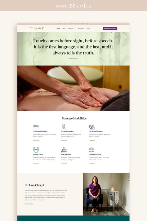 Massage Therapy Website Design, Wellness Website Design, Therapy Website Design, Health Websites, Wireframe Website, Wellness Website, Therapy Website, Prenatal Massage, Massage Chairs