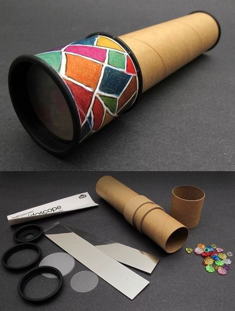 Kelidoscope Diy Kids Crafts, Workshop Ideas For Kids, Kaleidoscope Diy, Diy Kaleidoscope, Glass Toys, Childrens Art Projects, Diy Crafts Love, Steam Ideas, Tie Crafts