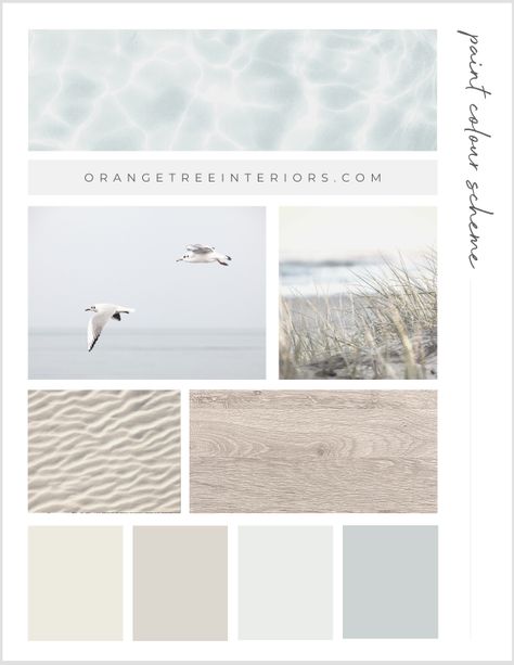 Coastal Modern Color Palette, Coastal Paint Schemes, Beach House Color Palette Coastal, Beach Colours Palette, Coastal Bedroom Palette, Coastal Colour Palette Inspiration, Coastal Kitchen Colors Colour Palettes, Coastal Mood Board Color Schemes, Hamptons Color Palette