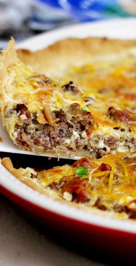 Beef Quiche, Quiche Recipes Easy, Think Food, Quiche Recipes, Beef Dishes, Mexican Dishes, Tex Mex, Ground Beef Recipes, Meat Recipes