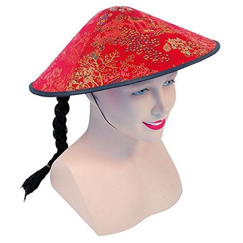 Chinese Hat, Chinese Party, Mens Fancy Dress, Ladies Fancy Dress, Funny Dresses, Womens Fancy Dress, Hat Ideas, Fancy Dress Accessories, Pirate Costume