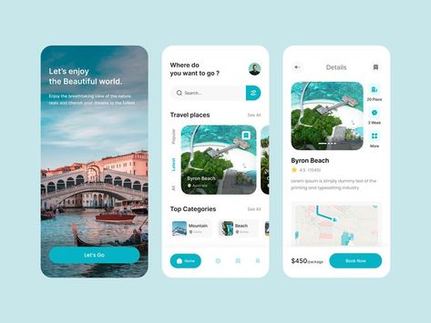 Hello, Creative People! I'm excited to show you my latest concept for a travel application. I tried to make this design as clean and minimal as possible for the user's Benefit. Hope you will like it and give me your likes and feedback. Thanks, guys! have a nice day. Work inquiries - drop a line at mehedihasanrana200@gmail.com #travel #travelbooking #bookingapp #travelapp #explore #destination #adventure #trip #travelling #travelagency #tour #hotelbookingapp #tourism #mhrana200 Personal Project Ideas, Hotel Booking App, Clean And Minimal, Mobile App Design Inspiration, Adventure Trip, Booking App, Mobile Ui Design, App Design Inspiration, Application Design