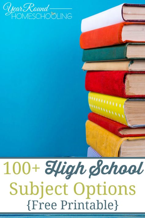 100+ High School Subject Options - By Misty Leask #highschool #homeschool #homeschooling #free College Subjects, High School Subjects, Education Science, Homeschool Inspiration, Homeschool High School, Homeschool Schedule, 10th Grade, Homeschool Printables, College Hacks