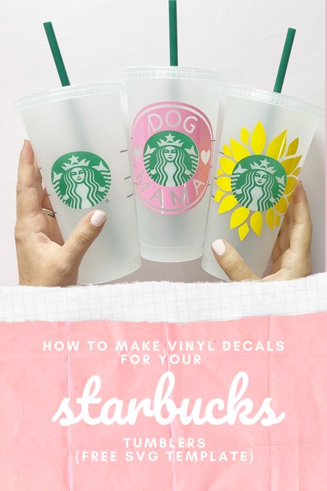 Cricut Starbucks Cup Ideas, Starbucks Cup Template, Starbucks Cup Sizes, I Love Starbucks, Cup Inspiration, Cricut Cups, Diy Starbucks, Starbucks Cup Design, Starbucks Tumbler Cup