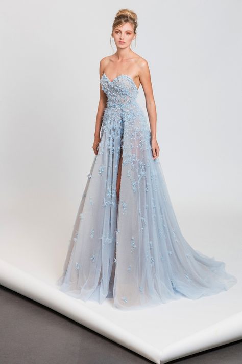 (Tony Ward RTW S/S 2017) Pastel Blue Wedding Dress, Pastel Blue Gown, Pale Blue Gown, Princess Mercury, Pastel Blue Dress, Elopement Dress, Tony Ward, Blue Wedding Dresses, To Wear