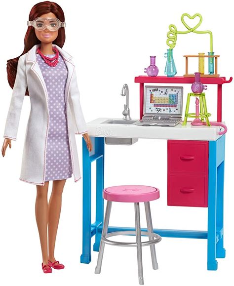 Barbie Website, Barbie Playsets, Barbie Sets, Mattel Shop, Doll Clothes Barbie, Barbie Toys, Red Dress Style, Science Lab, Barbie House