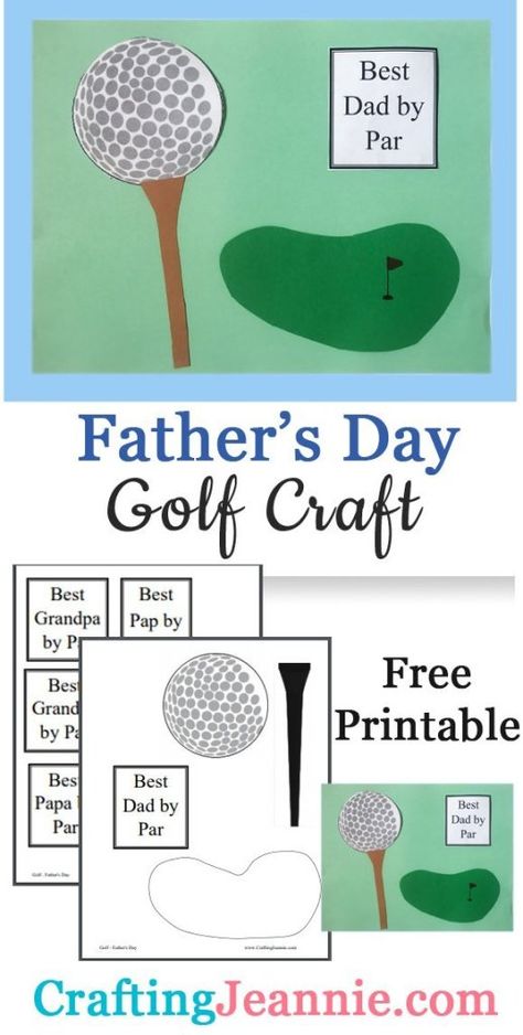 Best Daddy By Par Craft, Golf Crafts For Kids, Golf Fathers Day Gifts From Kids, Fathers Day Golf Crafts, Golf Handprint Craft, Father’s Day Crafts For Kids Sports, Father’s Day Golf Craft, Fathers Day Crafts For Kids, Boy Scout Crafts