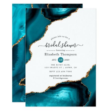 Teal Wedding Theme, Couples Shower Invitations, Teal Wedding, Brand Color Palette, Engagement Party Wedding, Invitation Ideas, Engagement Party Invitations, Couple Shower, Teal And Gold