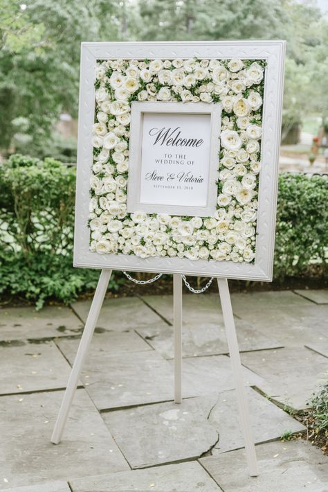 White With Greenery Wedding, Diy Wedding Welcome Sign, Box Arrangement, Wedding Sign Decor, Wedding Welcome Board, Party Hire, Wedding Cards Handmade, Event Sign, Wedding Decor Style