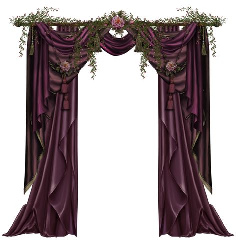 Goth Curtains, Gothic Curtains, Old Mansions Interior, Victorian Curtains, Halloween Curtains, Goth Bedroom, Gothic Room, Swag Curtains, Purple Curtains