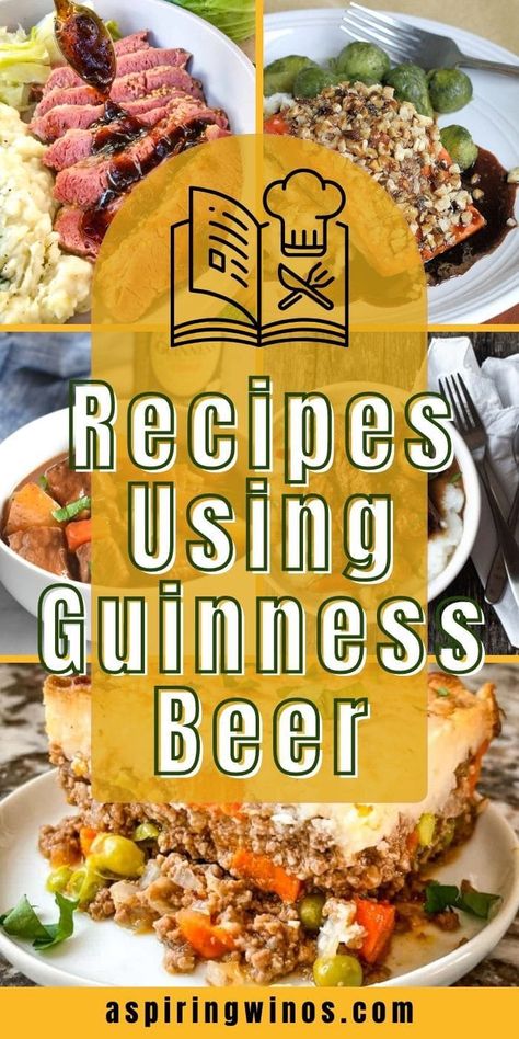 The Best Recipes Using Guinness | Guinness Beer | Recipes That Use Guinness Beer | Best Beer Recipes #GuinnessBeer #RecipesThatUseGuinnessBeer #BestBeerRecipes #BestRecipesUsingGuinness Recipes With Guinness Beer, Irish Beef Stew Crockpot, Beer Marinade, Guinness Recipes, Chocolate Guinness Cake, Guinness Chocolate, Guinness Cake, Chocolate Pudding Cake, Blog Success