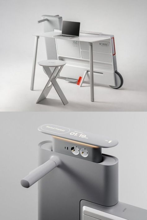 Worknic Portable Desk on Wheels Turns any Outdoor Spot Into Your Workspace Desk On Wheels, Outdoor Workspace, Enjoy Work, Table On Wheels, Portable Desk, Power Hungry, Generation Z, Portable Table, Innovative Fashion